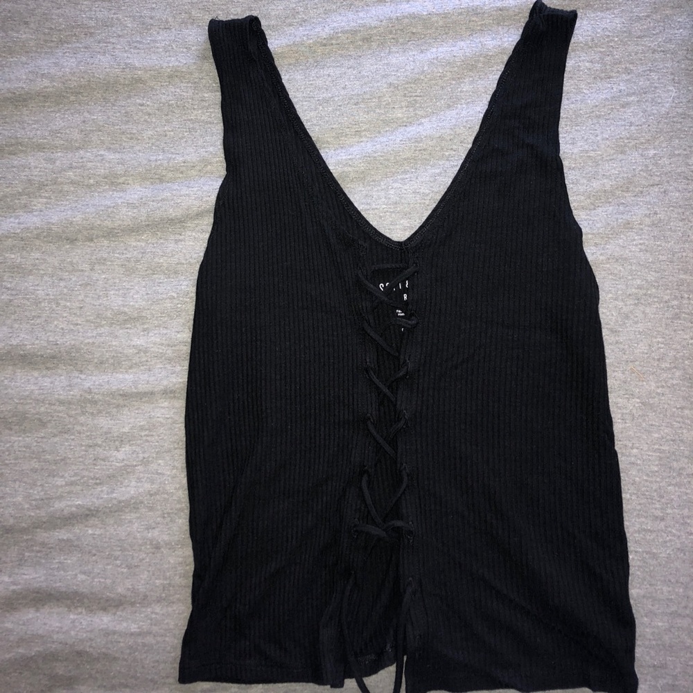 American Eagle Lace up Top